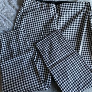 Brand New black and white gingham ankle pants